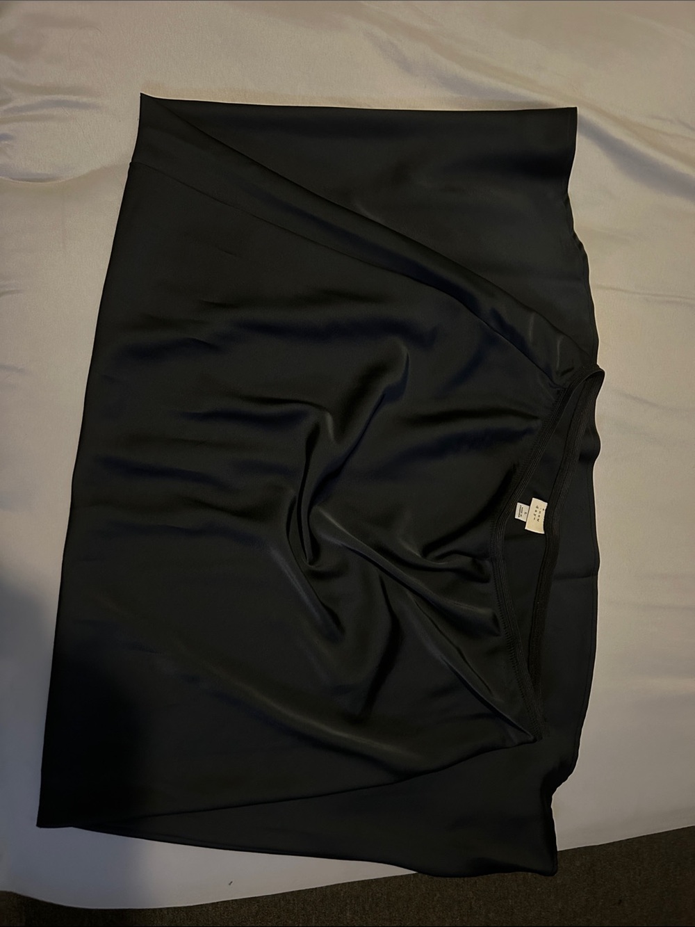 Classic Black Satin Skirt - Women